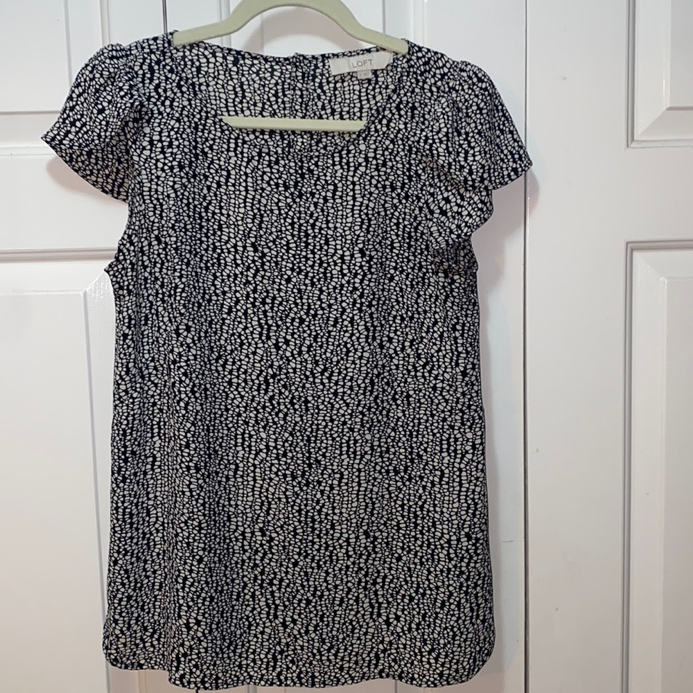 Black and White Blouse